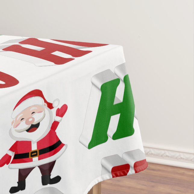 Toalha De Mesa Ho Ho Santa Claus (Posição Original)