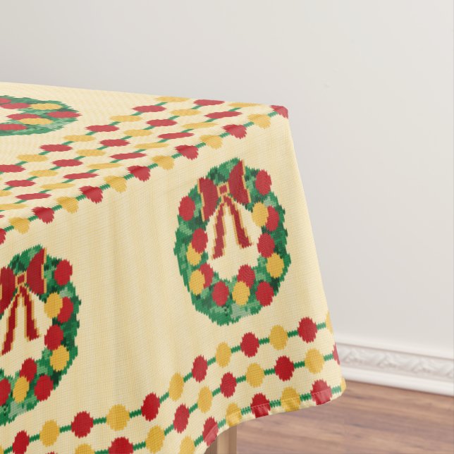 Toalha De Mesa Holiday Wreath Knit (Posição Original)