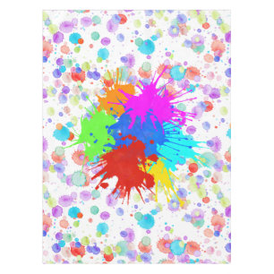 Toalha De Mesa holiES - Splatter multicolor 1 + seu backgr.