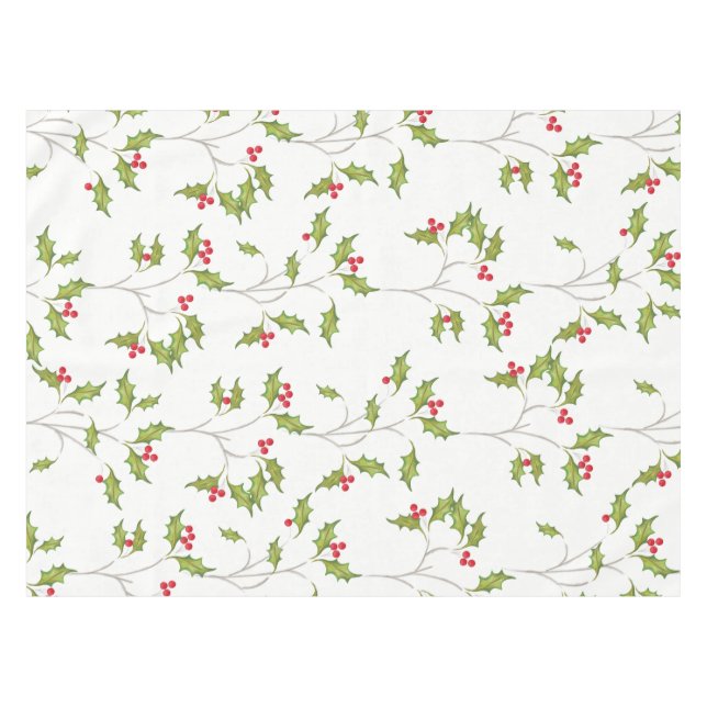 Toalha de Mesa Holly Natal (Frente (Horizontal))