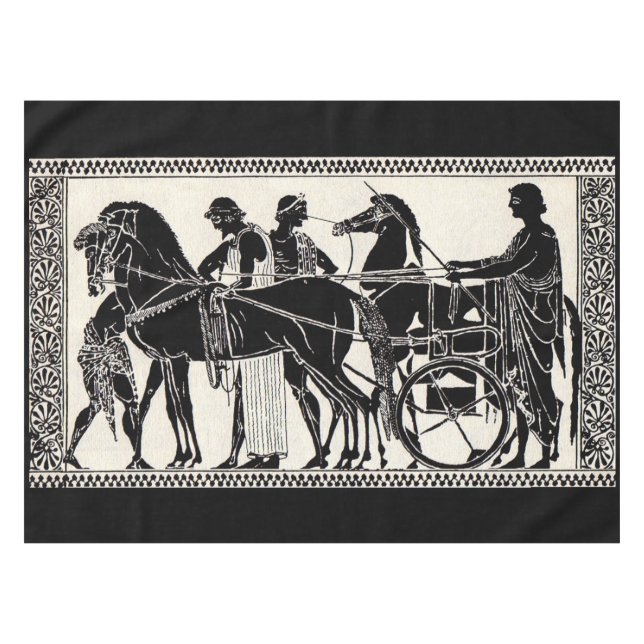 Toalha De Mesa homens e impressão romanos antigos dos cavalos (Frente (Horizontal))
