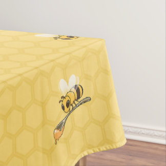 Toalha De Mesa Honeycomb Bees Cozinhar Tablecloth
