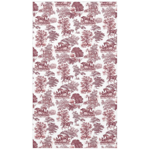 Toalha De Mesa Horror Vermelho Rosa Elegante Toile
