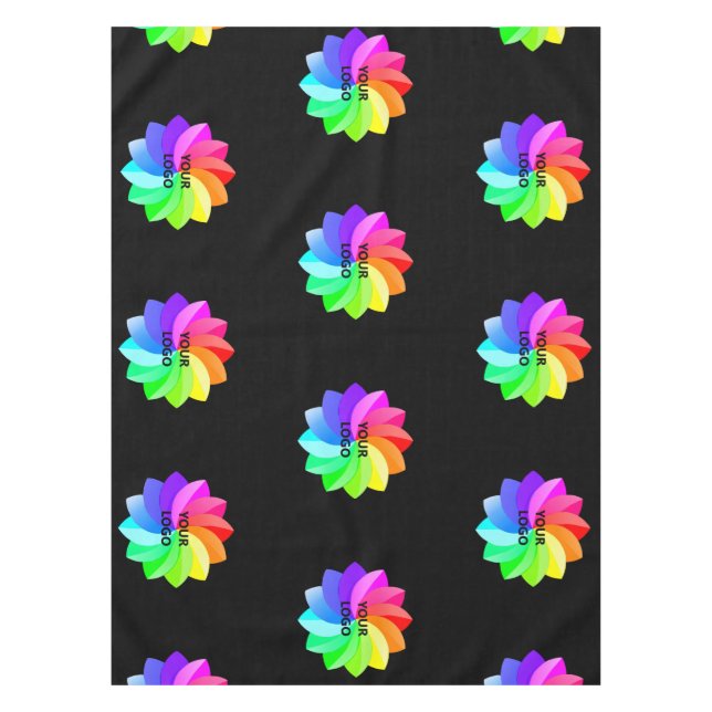 Toalha De Mesa Hotel Restaurante Comercial de Logotipo Black (Frente)