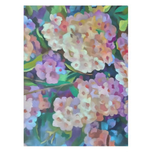 Toalha De Mesa Hydrangeas Artísticas Hortensia Floral Abstrato Ar