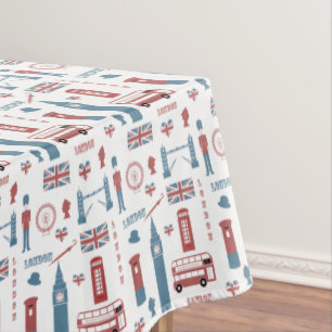 Toalha De Mesa Ícone London Big Ben English Flag England Retâng