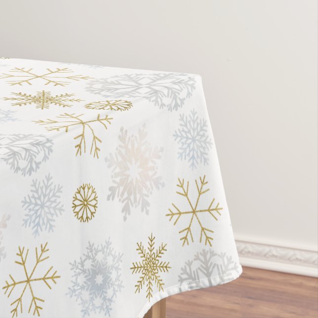 Toalha De Mesa Icy Snowflake Winter Chá de fraldas Tablecloth (Posição Original)