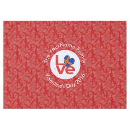 Toalha De Mesa Ilhas Åland Flag Heart Red Love