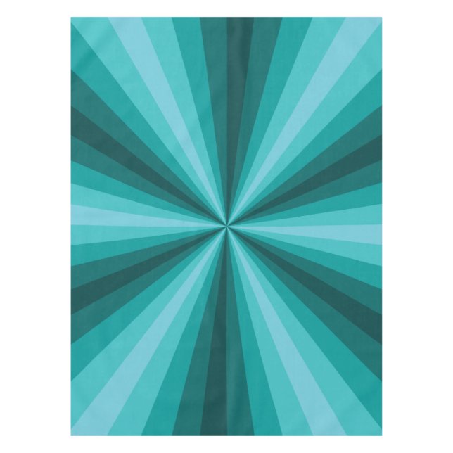 Toalha De Mesa Ilusões Óticas - Tablete Aqua (Frente)