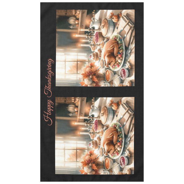 Toalha De Mesa Ilustração de Ação de Graças de Aquarela (Frente)