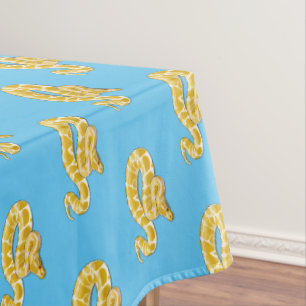 Toalha De Mesa Ilustração de cobra de pitão birmanês