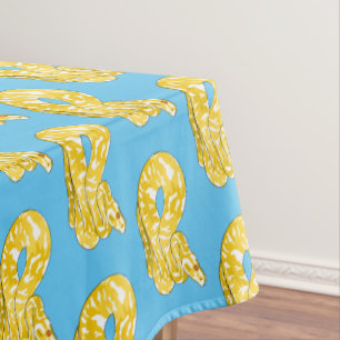 Toalha De Mesa Ilustração de cobra de pitão birmanês