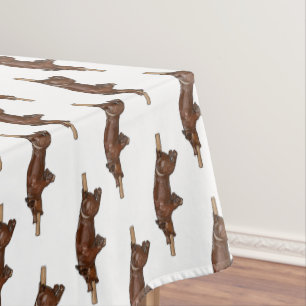 Toalha De Mesa Ilustração de desenho animado assado/assado porcin