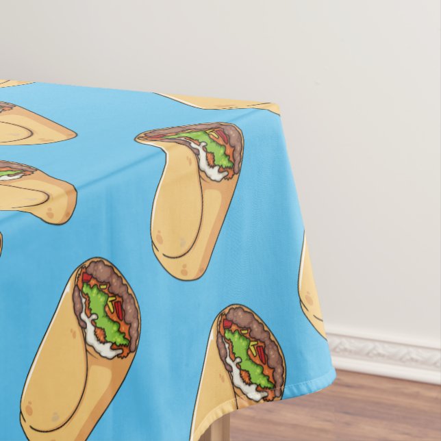 Toalha De Mesa Ilustração de desenho animado burrito (Posição Original)
