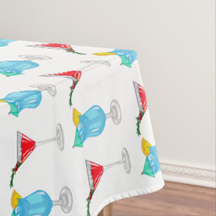 Toalha De Mesa Ilustração de desenho animado coquetel