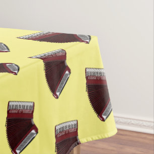 Toalha De Mesa Ilustração de desenho animado de Accordion