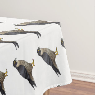 Toalha De Mesa Ilustração de desenho animado de ave falcão peregr