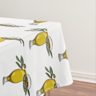 Toalha De Mesa Ilustração de desenho animado de azeite