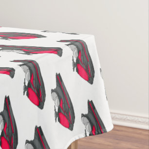 Toalha De Mesa Ilustração de desenho animado de esqui jet