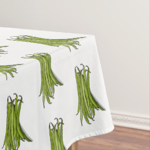 Toalha De Mesa Ilustração de desenho animado de feijão verde