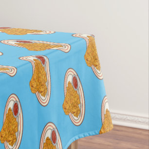 Toalha De Mesa Ilustração de desenho animado de frango desidratad