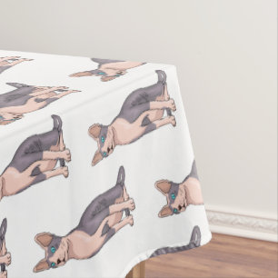 Toalha De Mesa Ilustração de desenho animado de gato esphynx
