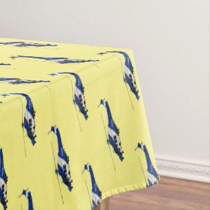 Toalha De Mesa Ilustração de desenho animado de helicóptero polic