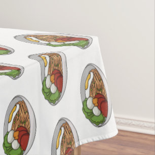 Toalha De Mesa Ilustração de desenho animado de macarrão