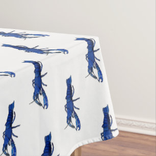 Toalha De Mesa Ilustração de desenho animado de marron azul
