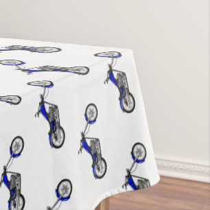 Toalha De Mesa Ilustração de desenho animado de motocicleta Chopp