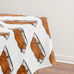 Toalha De Mesa Ilustração de desenho animado de patos-de-porco