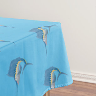 Toalha De Mesa Ilustração de desenho animado de peixe-espada
