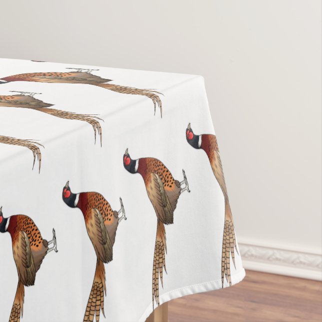 Toalha De Mesa Ilustração de desenho animado de pheasant de pesco (Posição Original)