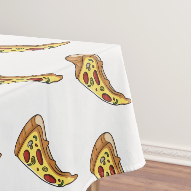 Toalha De Mesa Ilustração de desenho animado de pizza (Posição Original)