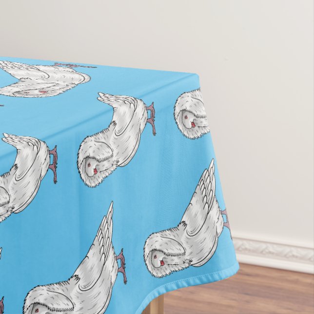 Toalha De Mesa Ilustração de desenho animado de pombo-jacobino (Posição Original)