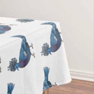 Toalha De Mesa Ilustração de desenho animado de pombo-pombo-coroa