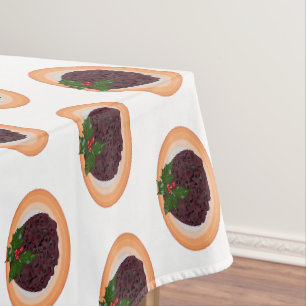 Toalha De Mesa Ilustração de desenho animado de pudim de Natal