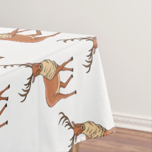 Toalha De Mesa Ilustração de desenho animado de rena