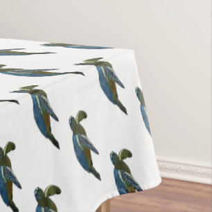Toalha De Mesa Ilustração de desenho animado de tartaruga marinha
