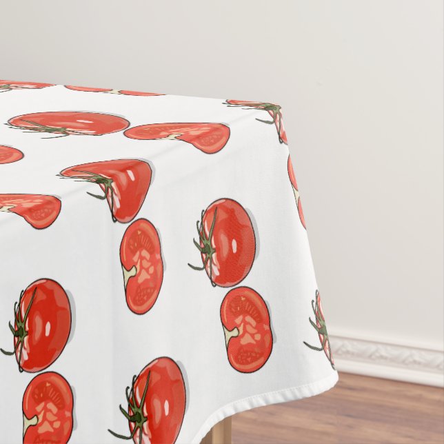 Toalha De Mesa Ilustração de desenho animado de tomate (Posição Original)