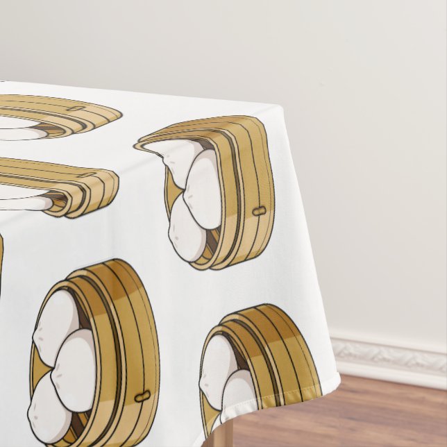 Toalha De Mesa Ilustração de desenho animado Dim sum (Posição Original)