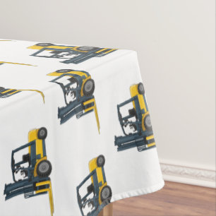 Toalha De Mesa Ilustração de desenho animado do empilhador