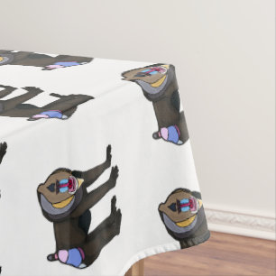 Toalha De Mesa Ilustração de desenho animado Mandrill