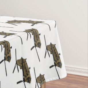 Toalha De Mesa Ilustração de helicóptero militar Chinook