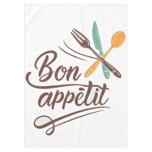 Toalha De Mesa Ilustração de talheres de decoração Bon Appétit Ki