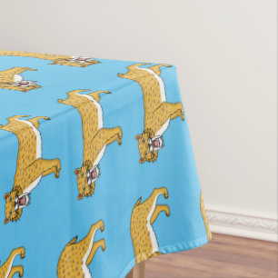 Toalha De Mesa Ilustração de tigre com dentes de Saber