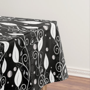 Toalha De Mesa Ilustração de tinta branca e abstrato moderna