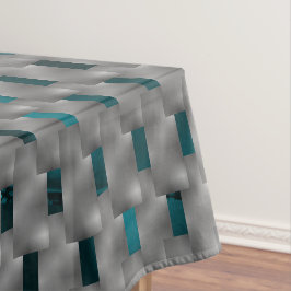 Toalha De Mesa Imagem ciana sob placas de cinza, formas retangula