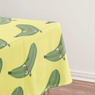 Toalha De Mesa Imagem de animação feliz da abobrinha