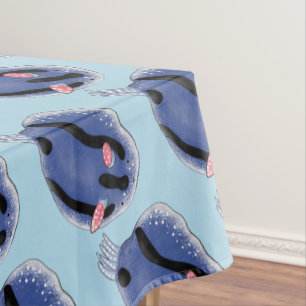Toalha De Mesa Imagem de desenho animado azul-nudibranch bonito